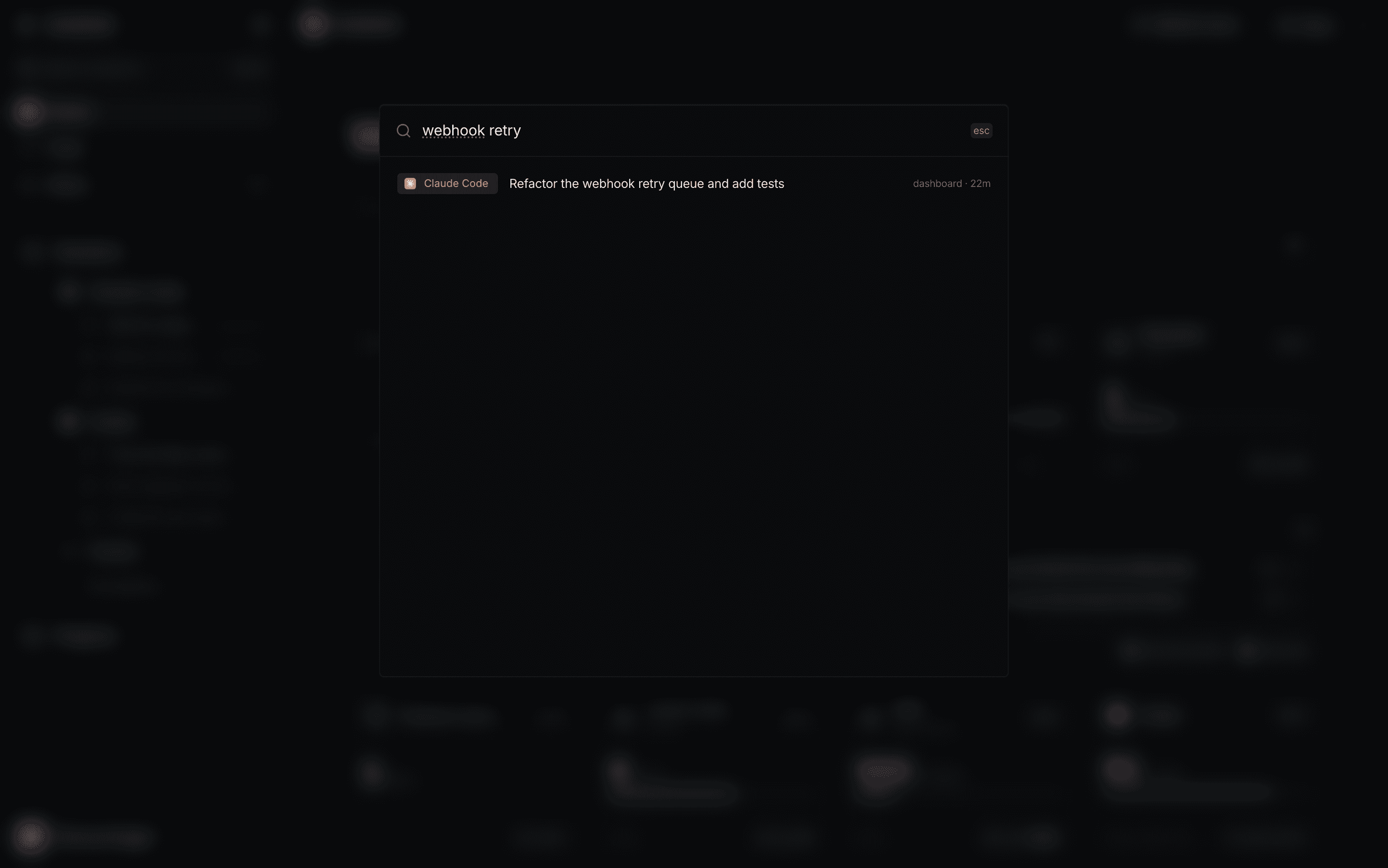 The DUGGOS context search showing a synced agent prompt and final response